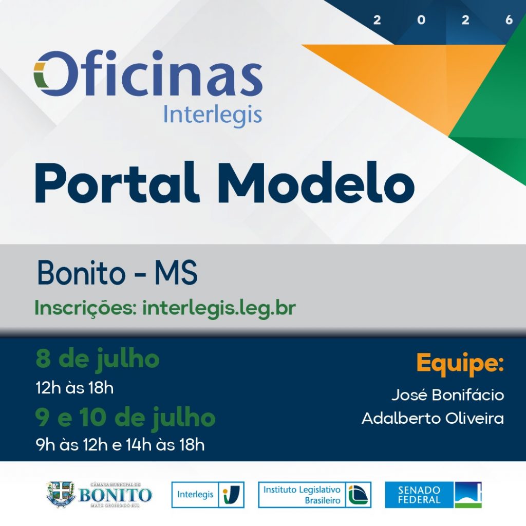 Câmara Municipal participará de Oficinas do SAPL e Portal Modelo promovidas pelo Interlegis